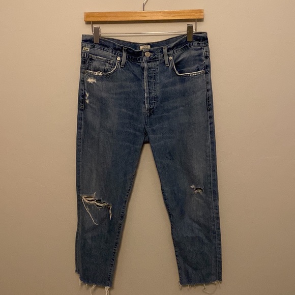 Citizens of Humanity Liya Straight Crop Jeans in Norlander Wash - Picture 10 of 13